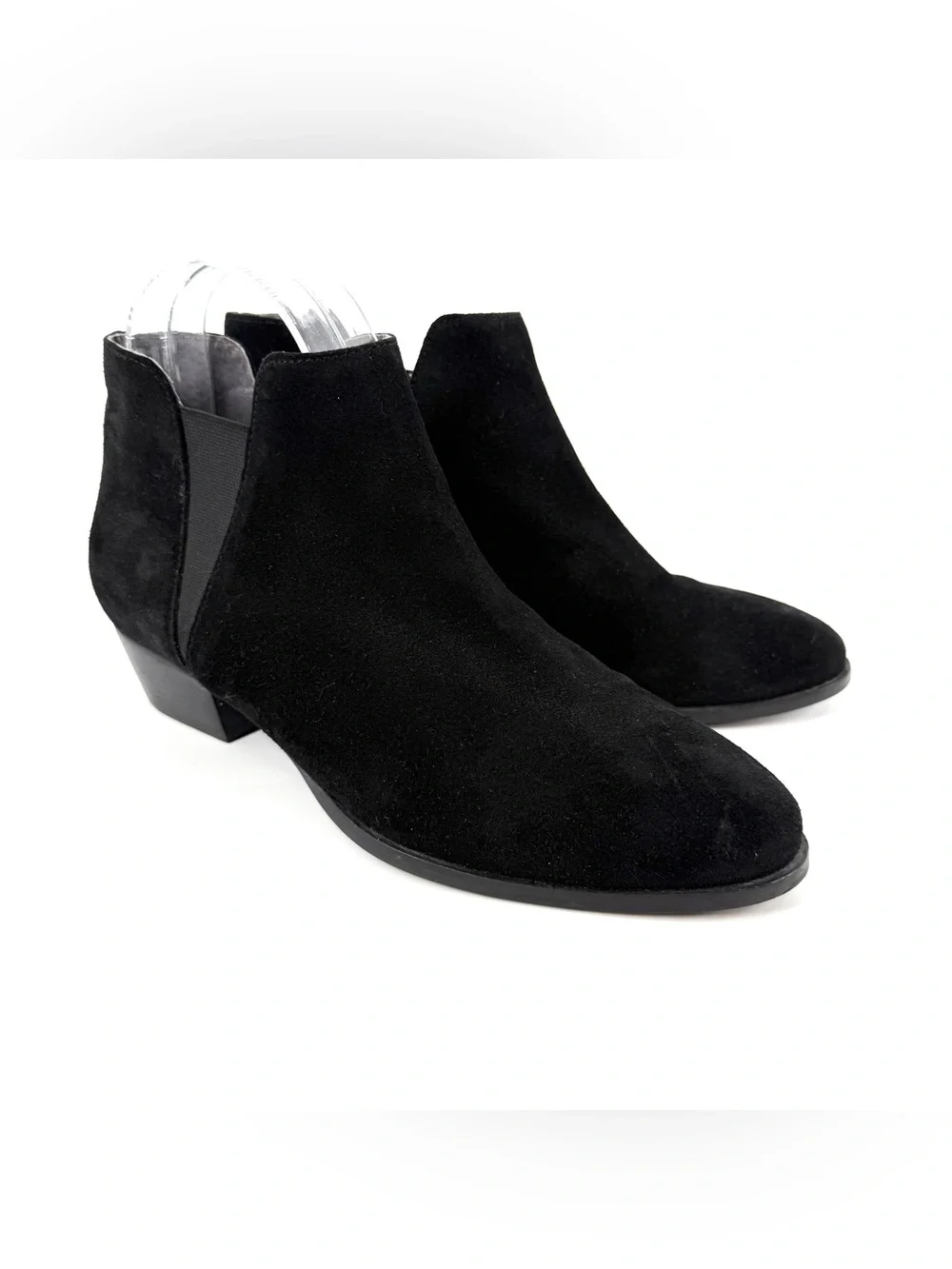 Seychelles Ankle Boots Womens Size 8 Black Suede Leather Classic Bootie